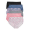 Hanes Women's Cool Comfort Cotton Brief Panties 6-Pack, Floral Blue Assortment, 7