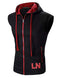 STTLZMC Men's Casual Sleeveless Hoodie Zip Up Vest with Pockets Tank Tops,Black 1,L