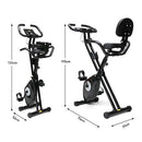 Exercise Bike Home Gym Fitness Spin Recumbent Stationary Indoor Cycling Trainer Cardio Workout Machine Folding LCD Magnetic Resistance