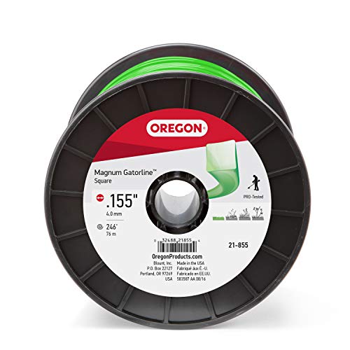 Oregon 21-855 Gatorline Square String Trimmer Line .155-Inch Diameter 3-Pound Spool, Green