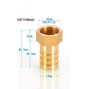 TopHomer 1Pcs BSP Hose connector Brass Pipe Fitting 6mm/8mm/10mm/12mm/16mm/19mm/25mm, Hose Barb Tail Male BSP Thread Connector Joint Copper Coupler Adapter