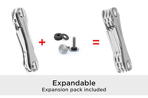 KeySmart Classic - Compact Key Holder and Keychain Organizer (up to 14 Keys, Titanium)