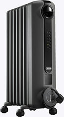 De'Longhi TRRS0715E.G, 1500W Radia S Oil Column Heater w/Timer, Black