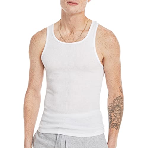 Hanes Men's 367 T Shirt, White, Small UK