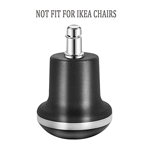uvce Bell Glides Replacement Office or Chair Stool Swivel Caster Wheels to Fixed Stationary Castors, Short Profile 5pcs (High Bell Glides B)