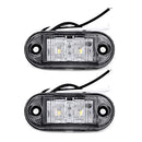 2X Side Marker Clearance 12V LED Lights Cool White Indicators Trailer Caravan RV