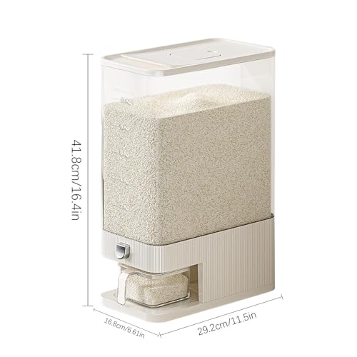 Rice Holder, Rice Storage Container 10kg, Rice Dispenser, Rice Storage, Grain Dispenser For Rice Storage, Dry Food Storage Containers, Moisture Proof Rice Bin, Kitchen Rice Holder For Kitchen Pantry