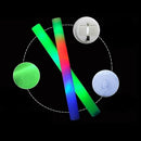 LED Foam Sticks RGB Thunder Wand Glow Sticks Flashing Light Rave Party (10 Pack)