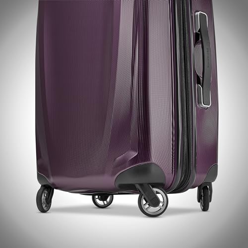 Samsonite Winfield 3 DLX Hardside Luggage with Spinner Wheels, Plum Ombre, 2PC Set (CO/MED), Winfield 3 DLX Hardside Expandable Luggage with Spinners