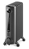De'Longhi TRRS0715E.G, 1500W Radia S Oil Column Heater w/Timer, Black