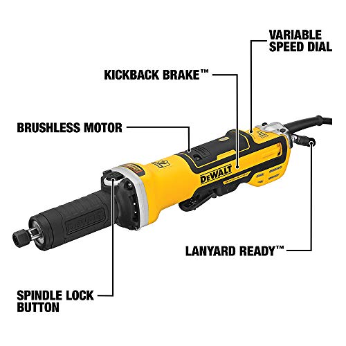 DEWALT DWE4997NVS 2" Brushless Speed Paddle Switch Die Grinder with No Lock-on