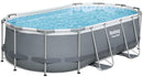 Bestway Power Steel 14' x 8'2" x 39.5" Oval Above Ground Pool Set | Includes 530gal Filter Pump, Ladder, ChemConnect Dispener