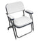 Wise 3319-924 Folding Deck Chair, White with Navy Trim