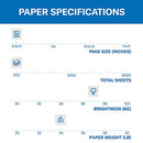 Hammermill Paper, Premium Ink & Laser Poly Wrap, 24lb, 8.5x11, Letter, 97 Bright 500 Sheets / 1 Ream (166140R), Made in The USA