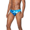 Speedo Men's Standard Swimsuit Brief Creora Highclo Printed, Tie Dye Ibiza Blue, 36