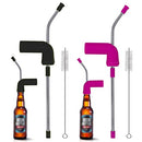 2 Pcs Beer Snorkel, Beer Bong Funnel Double Snorkel Drinking Beer Bar Tools Festivals Party Dispenser with Cleaning Brush