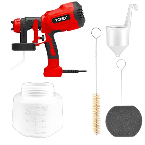 TOPEX 400W Handhold Electric Paint Sprayer Gun 1000ml High Power Portable Spray-Gun Kit Painting Spray Tool for Car, Furniture, Cabinet, Fence, Painting