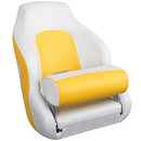 MSC Captain Boat Seat (White/Yellow, Captain Boat Seat)