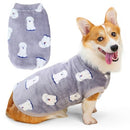 Zunea Flannel Dog Sweater Jumpers for Small Medium Dogs Pullover Corgi Winter Jacket Coats Fuzzy Fleece Puppy Clothes Cute Soft Warm Cold Weather Dachshund Vest Pet Apparel Gray XL