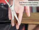 (Cutting) - Professional Hair Cutting Scissors - Sharp Blades Hair Shears/Barber Scissors/Moustache Scissors - J2 Stainless Steel Hair Scissors - 17cm - Haircut/Hairdresser Scissors for Kids, Men and Women.