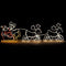 2.4M LED Christmas Light Giant Santa Sleigh Light with 2 Deer w/8 Function Controller for Holiday New Year Wedding Party Indoor Outdoor Xmas Decoration