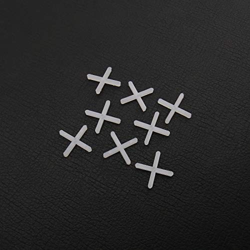 1000pcs 2mm Tile Leveling System Spacers Cross Shaped White Plastic Tiling Tool for Spacing of Floor or Wall Tiles