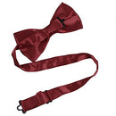 Wine Red Kids Braces Bowtie Set Toddler Children Elastic Adjustable Suspenders with Bow Ties for 12 Months - 9 Years Boys Girls