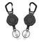 ZCOINS 2 Pack Retractable Keychain Heavy Duty Carabiner Badge Holder, ID Badge Holder Reel with Steel Retractable Cord, Outdoor Automatic Retractable Wire Rope Tactical Keychain Accessories for Men