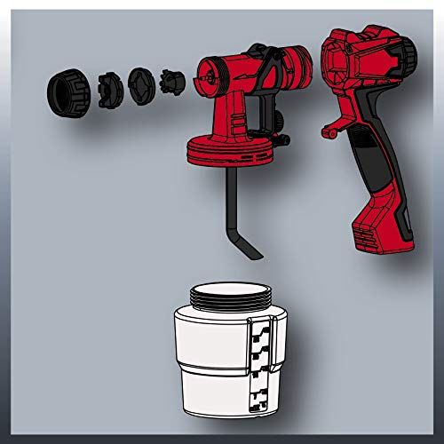 Einhell TC-SY 600 S – Electric paint gun kit with accessories (power 600 W, 1000 ml/min, tank 800 ml.