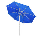 (White Pole, Royal Blue) - California Umbrella 3.4m Round Aluminium Market Umbrella, Crank Lift, Collar Tilt, White Pole, Royal Blue Olefin