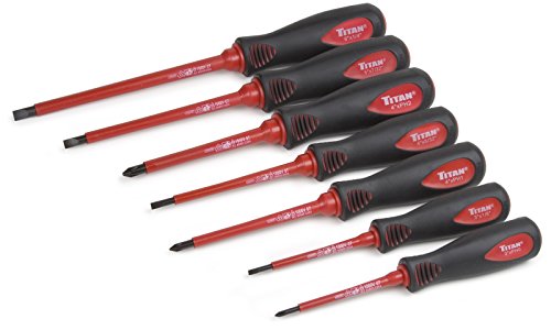 TITAN 17237 Insulated Electrical Screwdriver Set - 7 Piece