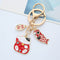 TOYANDONA 2pcs Japanese Lucky Cat Keychain Cute Maneki Neko Key Ring Chinese Fortune Pendants Keychain Bag Purse Charm Ornament for Wealth Gifts Blue Red