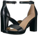 Naturalizer Womens Joy Ankle Strap Heeled Dress Sandal, Black Leather, 7 US