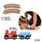 Play22 Wooden Train Tracks - 52 PCS Wooden Train Set + 2 Bonus Toy Trains - Train Sets for Kids - Car Train Toys is Compatible with Thomas Wooden Railway Systems and All Major Brands - Original - by