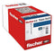 fischer 500 x Chipboard Screws Power-Fast II 5.0 x 50 Countersunk Head with Inner Star TX Fully Threaded Galvanised Blue Passivated (Item No. 670359)