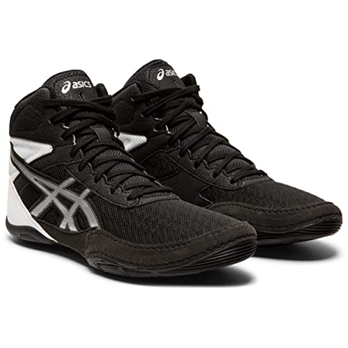 ASICS Kid's Matflex 6 GS Wrestling Shoes, 2.5M, Black/Silver