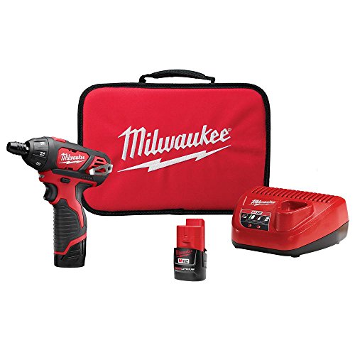 Milwaukee 2401-22 M12 12-Volt Lithium-Ion 1/4 in. Hex Cordless Screwdriver Kit