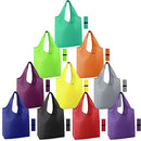 Reusable-Grocery-Bags-Foldable-Machine-Washable-Reusable-Shopping-Bags10 Pack Extra Large Folding Reusable Bags Totes Storage Bag (Colour)