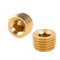 10 PCS 1/4" NPT Male Pipe Plug Fitting Set Brass Hex Counter Sunk Pipe Plug for Closing the End of Pipe, Internal Hex Socket Thread Socket Pipe Plug Kit