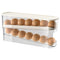 ZeJlo Egg Holder For Refrigerator, Space-Saving Rolling Eggs Dispenser for Refrigerator Storage, Made of Sturdy, Clear PTE Material, Holds 12 Large Eggs