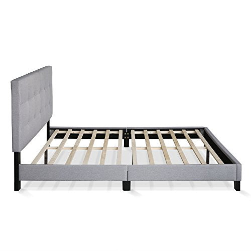 FURINNO Laval Bed Frame, Queen, Glacier