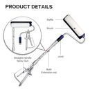ZHUITU Airless Paint Sprayer Roller Inner Feed for High Pressure Airless Spray Gun with Wand Power Wall Brush Self-Priming Paint Roller 11.8 inch Extension Pole, Silver