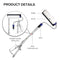 ZHUITU Airless Paint Sprayer Roller Inner Feed for High Pressure Airless Spray Gun with Wand Power Wall Brush Self-Priming Paint Roller 11.8 inch Extension Pole, Silver