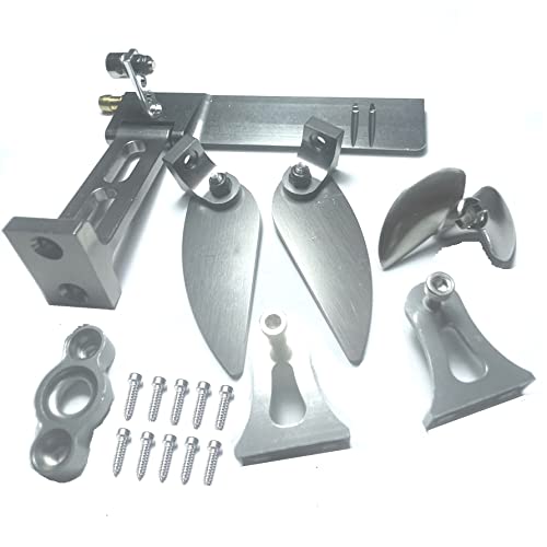 ZDingTech Upgrade All Metal Kit,Propeller,Rudder,Water Knife,Metal RC Boat Fixed Parts for UDI Arrow RC Boat Parts,Upgrades Kit for UDIRC Arrow 5 005 UDI005 UDI022 RC Boat Upgrades. (Silver)