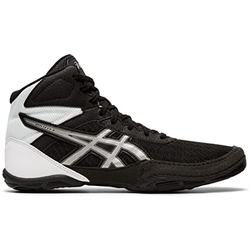 ASICS Kid's Matflex 6 GS Wrestling Shoes, 2.5M, Black/Silver
