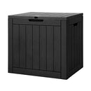 Gardeon Indoor/Outdoor Storage Box 118L with Lockable Lid for Patio Cushions, Pool Accessories, Toys, Gardening Tools, Sports Equipment, Waterproof and UV Resistant Resin, Black