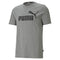 PUMA Men's Essential Logo Tee, Medium Gray Heather, M