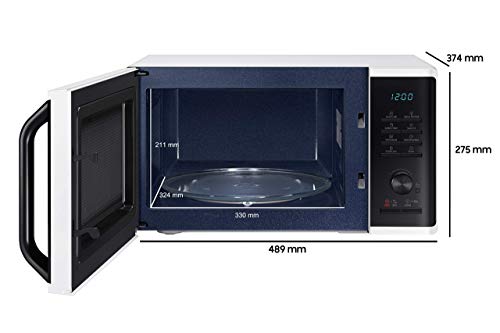Samsung MW3500K Microwave MS2AK3515AW/EG / 800 W / 23 L Cooking Chamber / 48.9 cm Wide/Quick Defrost / 29 Automatic Programmes/White