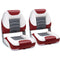 NORTHCAPTAIN T1 Deluxe Low Back Folding Boat Seat,Stainless Steel Screws Included,White/Wine Red/Charcoal(2 Seats)