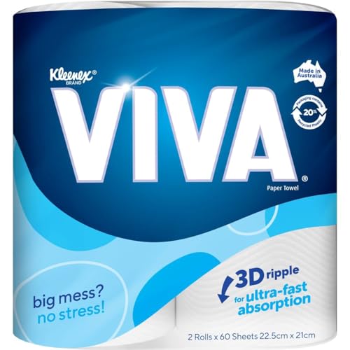 Viva Ultra Absorbent Paper Towels 60 Sheets (Pack of 2)